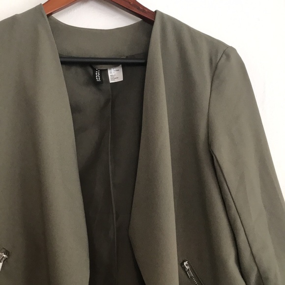 H&M divided army green edgy blazer - Picture 2 of 3